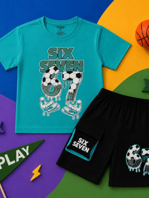 Bộ bóng đá bé trai Six Seven 67 Y6123 cotton 100%