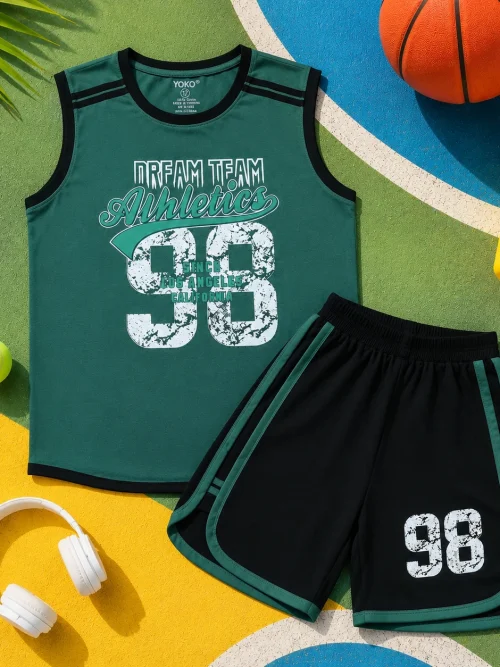 Bộ thể thao bé trai Athletics 98 KH6129 cotton 100%