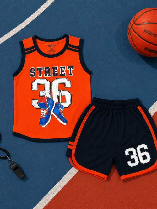 Bộ thể thao bé trai Street 36 cotton 100%
