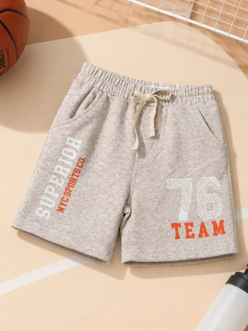 Quần short bé trai Superior phối chữ năng động
